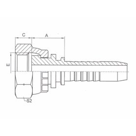 Hydraulická koncovka 12, G3/4" DKRF-BSP s RČ 0°